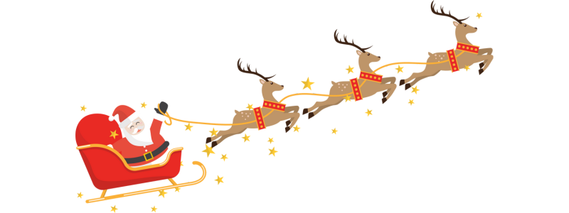 Santa sleigh illustration